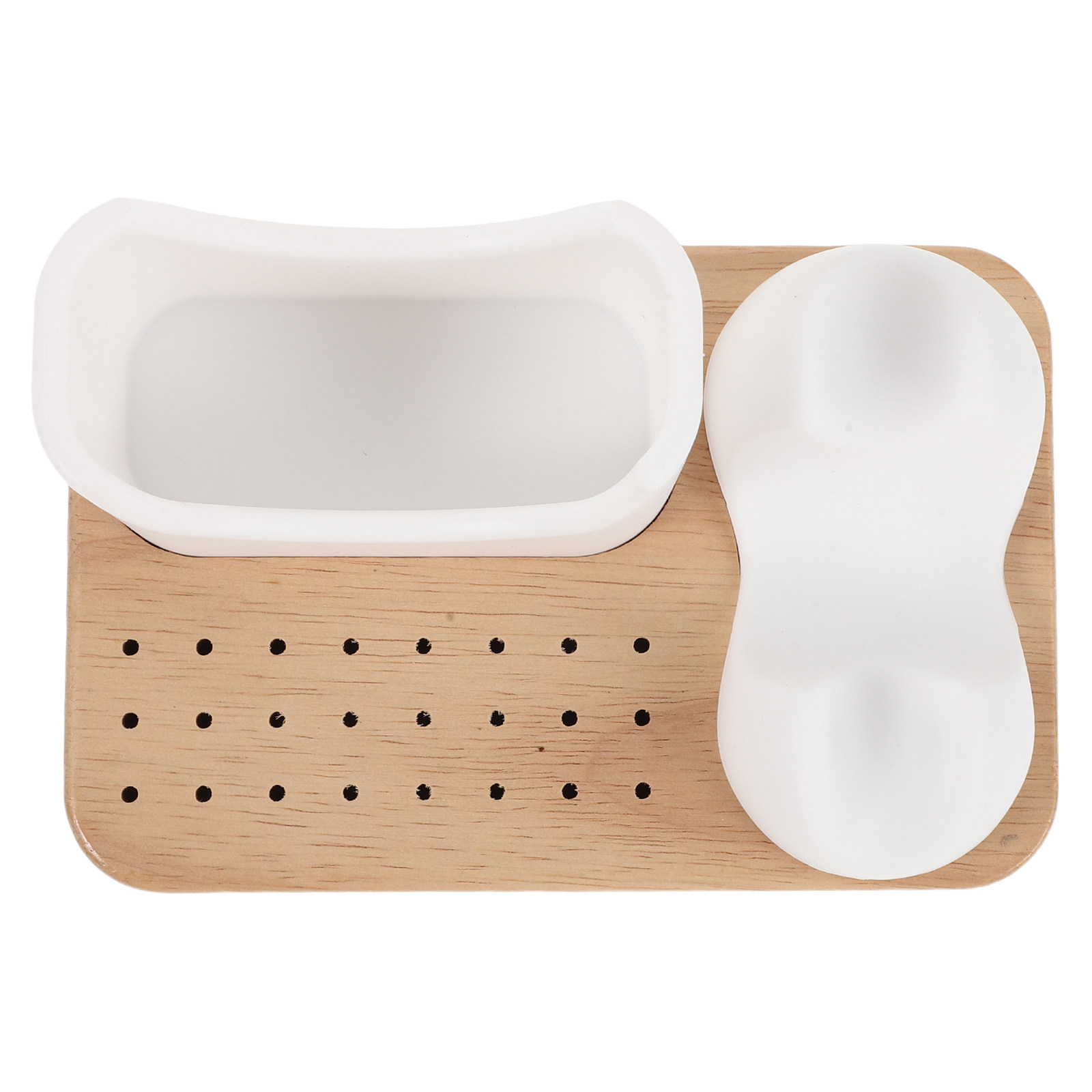 Tech Accessories Storage - 24個の仕切り付きシリコン製ネイルドリルホルダー。ドリルビットの収納に便利。持ち運び可能で、さまざまなネイルサロンや家庭用として使える汎用性の高いネイルデスク用アクセサリー。