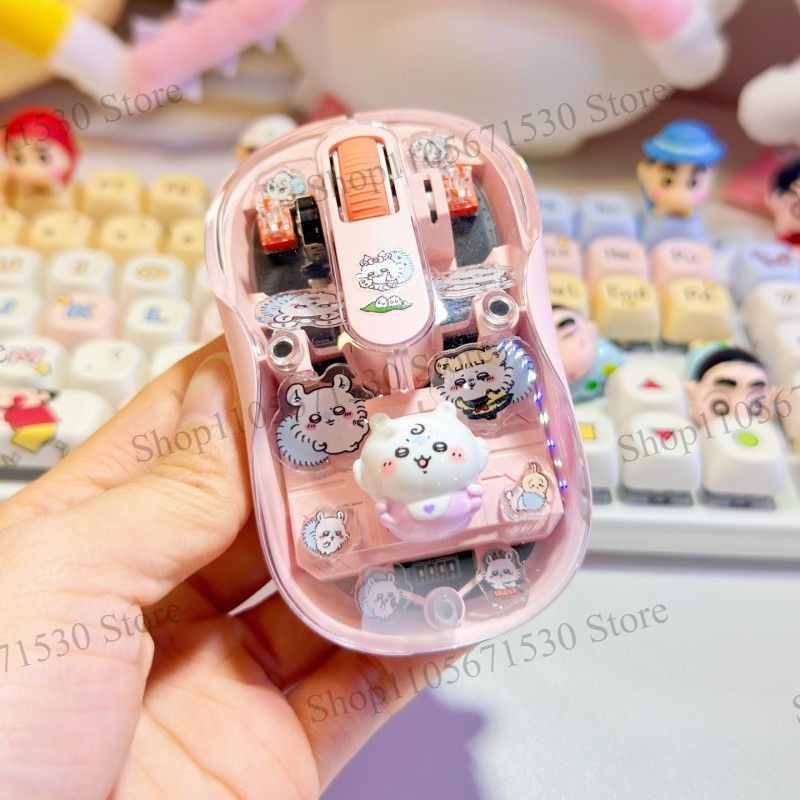 かわいいチーカワ、透明なクルムジウサギ、ワイヤレスマウス、静 - Kawaii Tech Accessories のレビューと価格