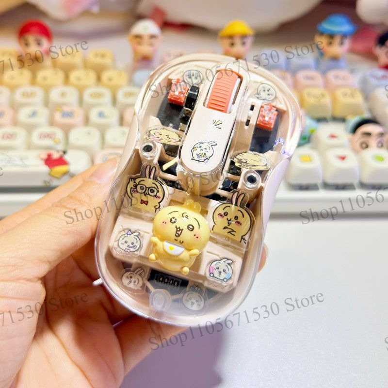 かわいいチーカワ、透明なクルムジウサギ、ワイヤレスマウス、静 - Kawaii Tech Accessories のレビューと価格