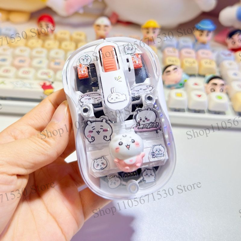 かわいいチーカワ、透明なクルムジウサギ、ワイヤレスマウス、静 - Kawaii Tech Accessories のレビューと価格