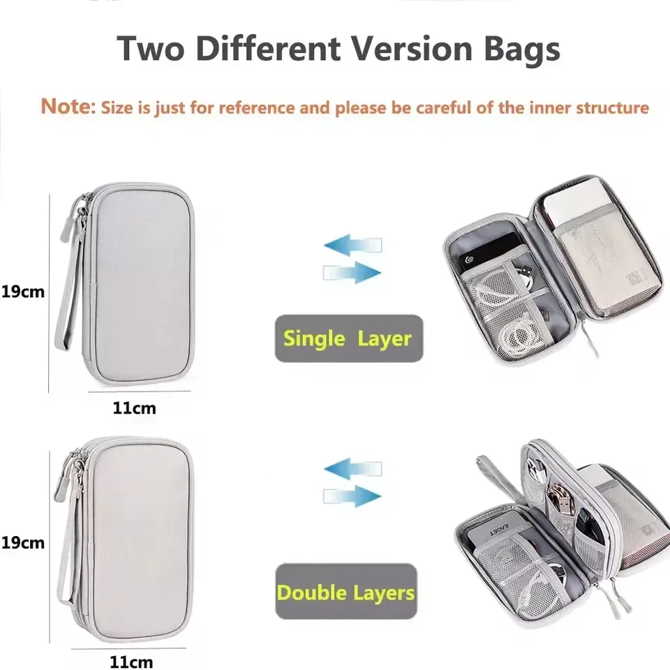 トラベルケーブルバッグ ポータブルデジタル収納ポーチ 充電器 - Tech Accessories Case のレビューと価格
