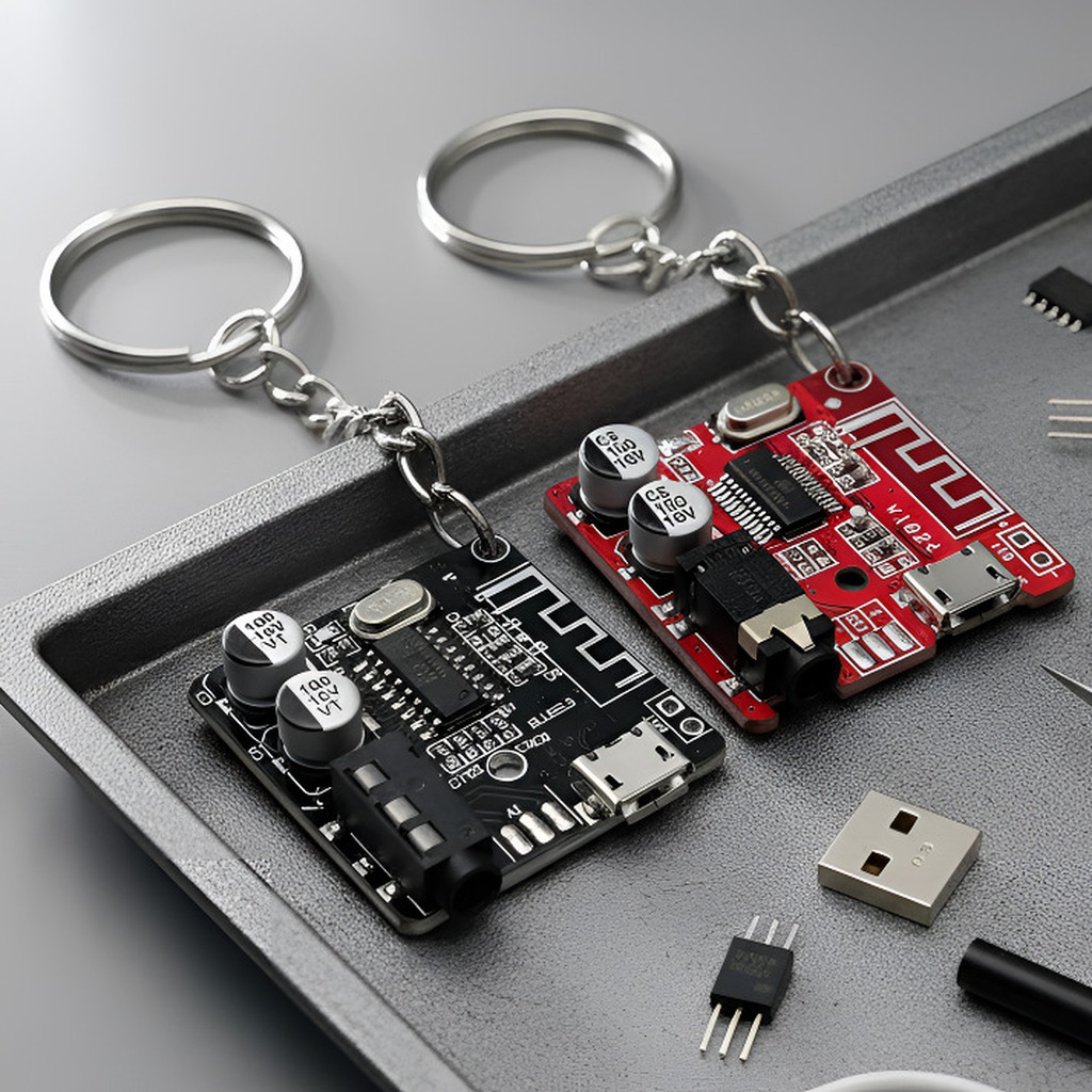 サイバーパンクスタイル回路基板キーホルダーレトロテック美学P - Tech Accessories Storage のレビューと価格